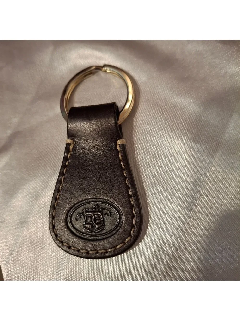 Brown Leather Keychain